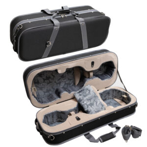 MI&VI Double Violin Case - Model DCN-03 - High-Density Foam Case (Violin + Violin)