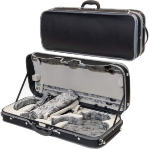 MI&VI Double Case - Model DCA-06WB - Hard Shell Wooden Case (Viola + Violin)