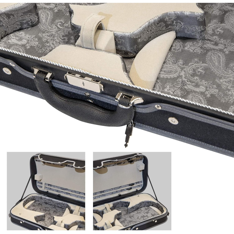 MI&VI Double Case - Model DCN-06WB - Hard Shell Wooden Case (Violin + Violin) - Image 3