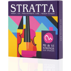 MI&VI Stratta Violin Strings – Model N509 – Synthetic Core, Chome E, Medium Tension